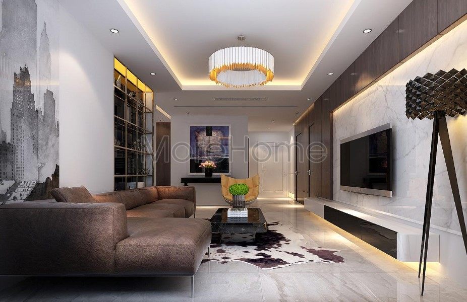 Thiết kế nội thất phòng khách chung cư Vinhomes Nguyễn Chí Thanh